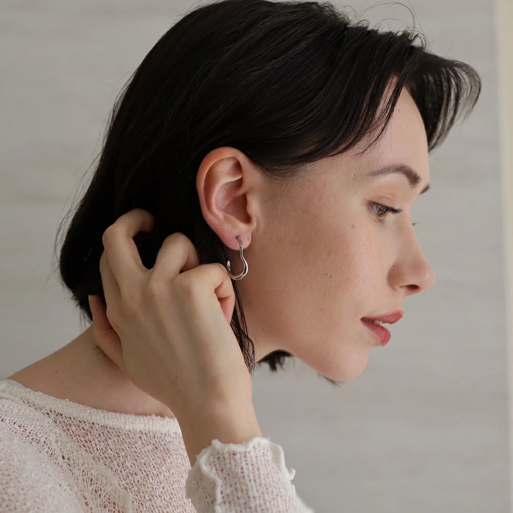 P430 silver925 simple nuance hoop pierce
