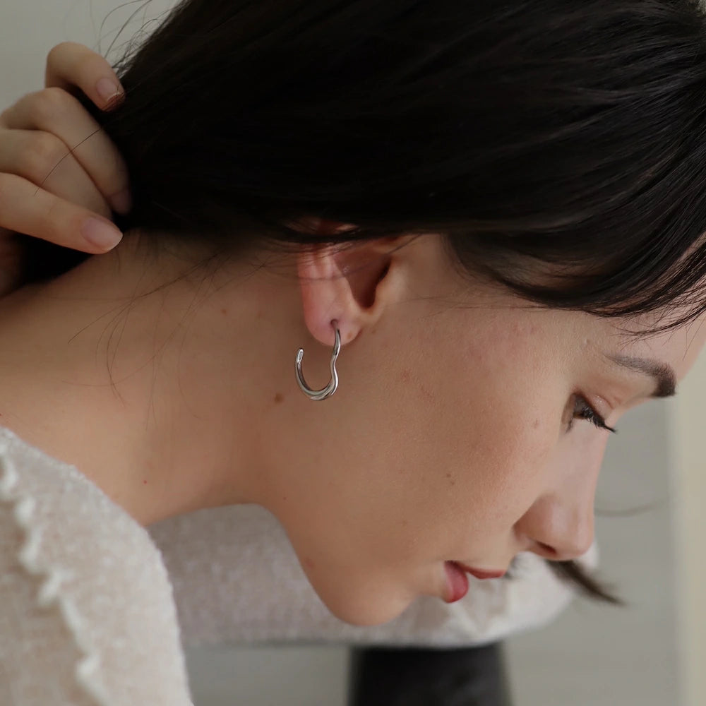 P430 silver925 simple nuance hoop pierce