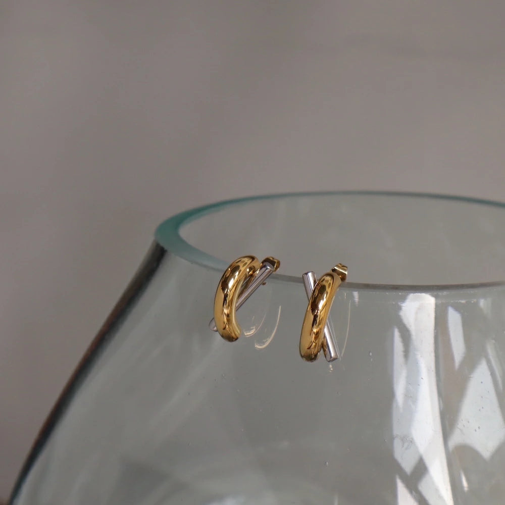 P432 stainless bi-color cross pierce