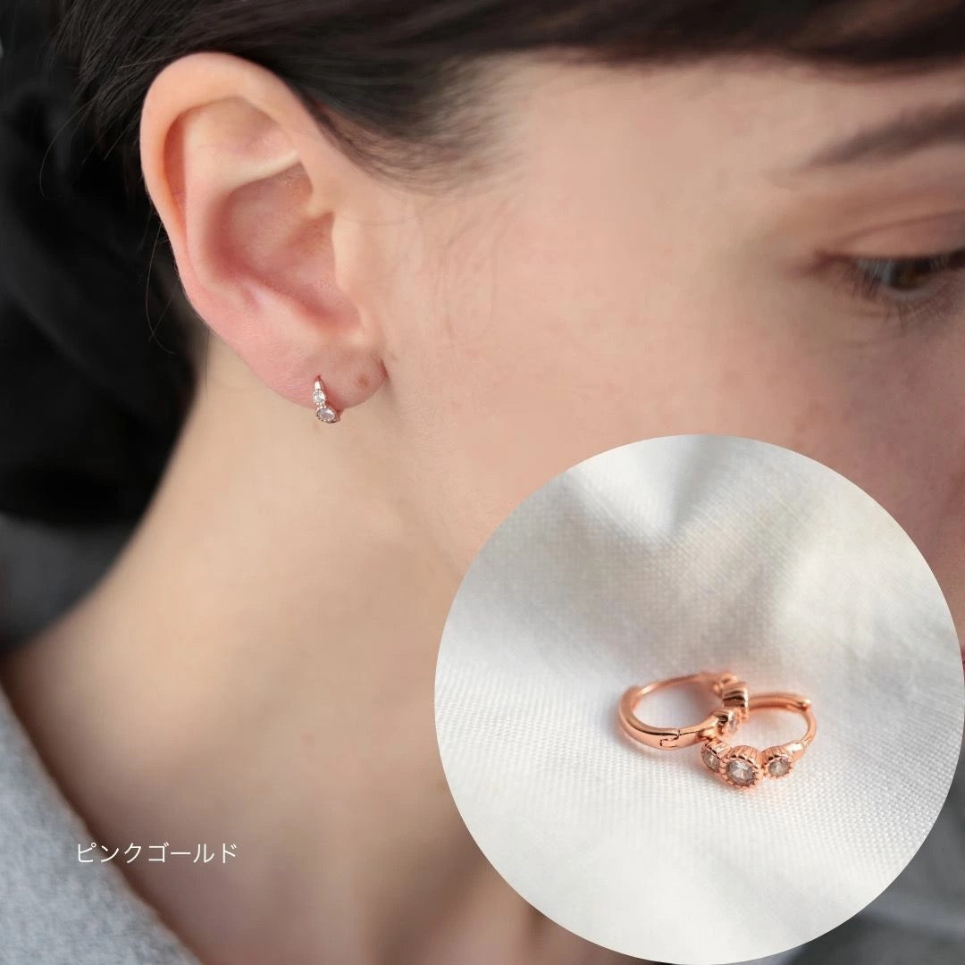 P272 silver925 zircon stone minimum hoop pierce