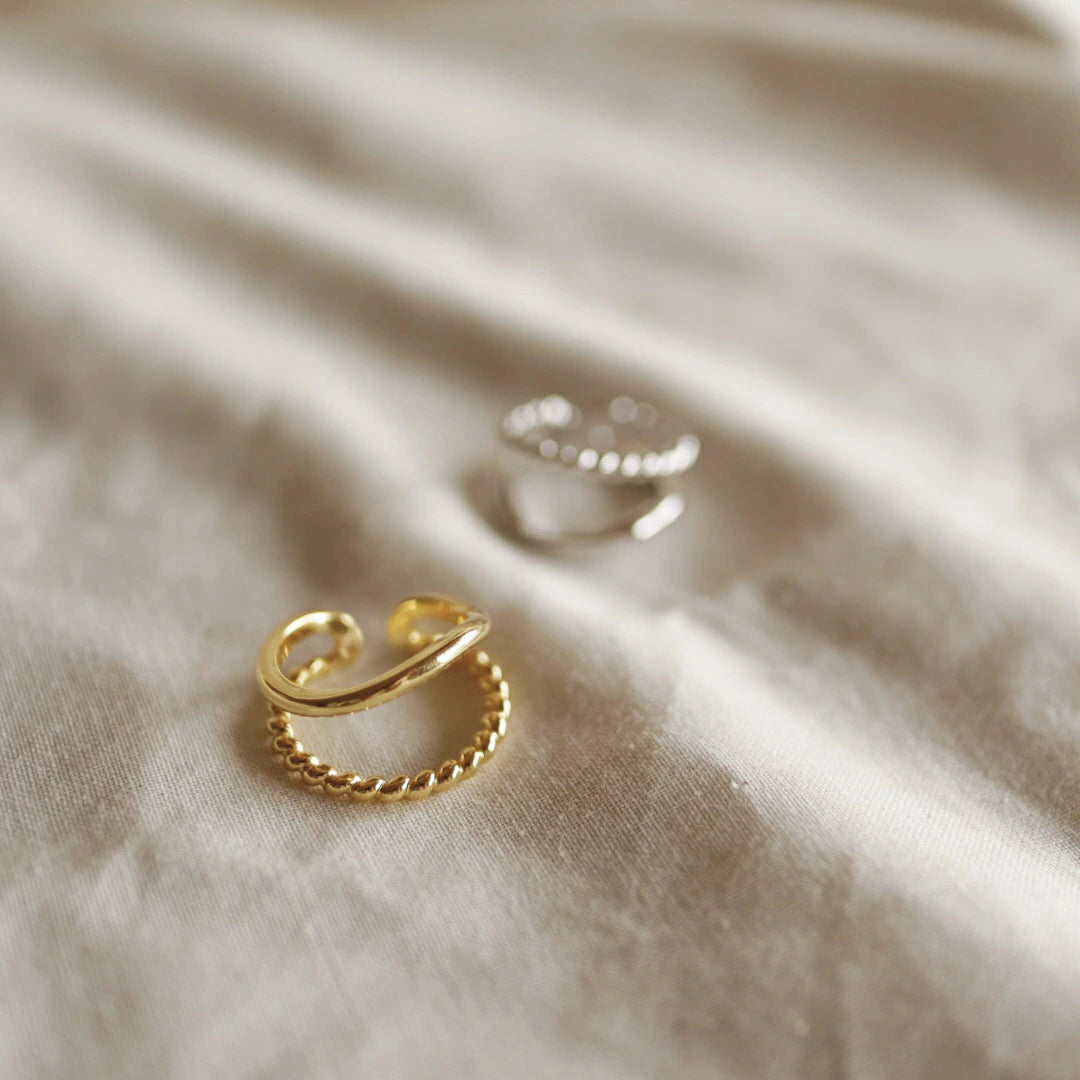 C139 silver925 dual earcuff ring