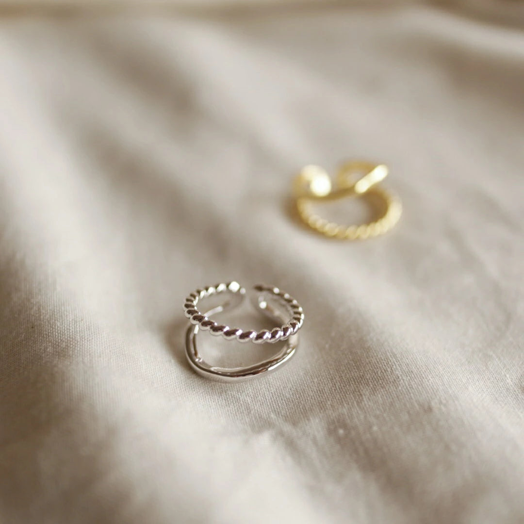 C139 silver925 dual earcuff ring