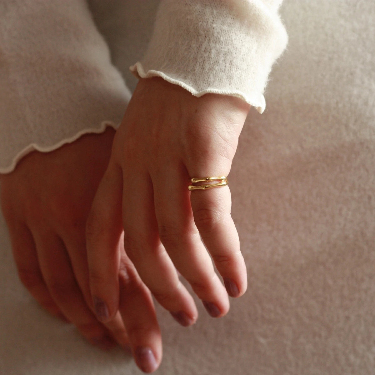 C022 silver925 bone earcuff ring