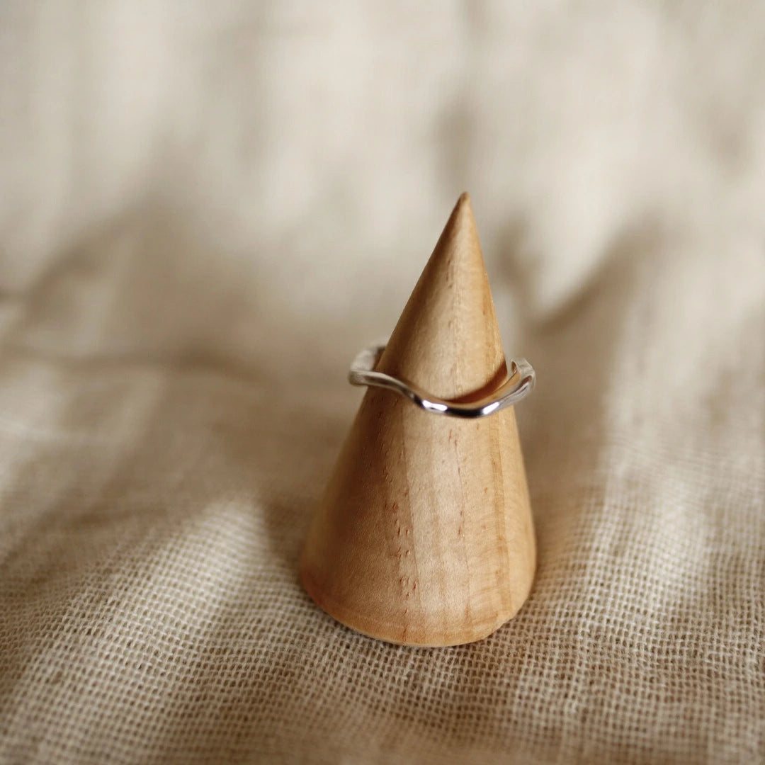 C132 silver925 wave earcuff ring