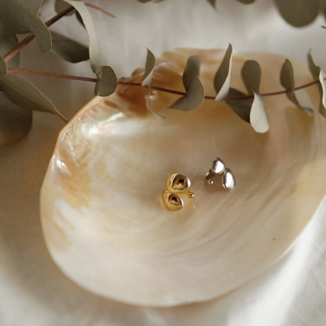 C028 silver925 dual earcuff
