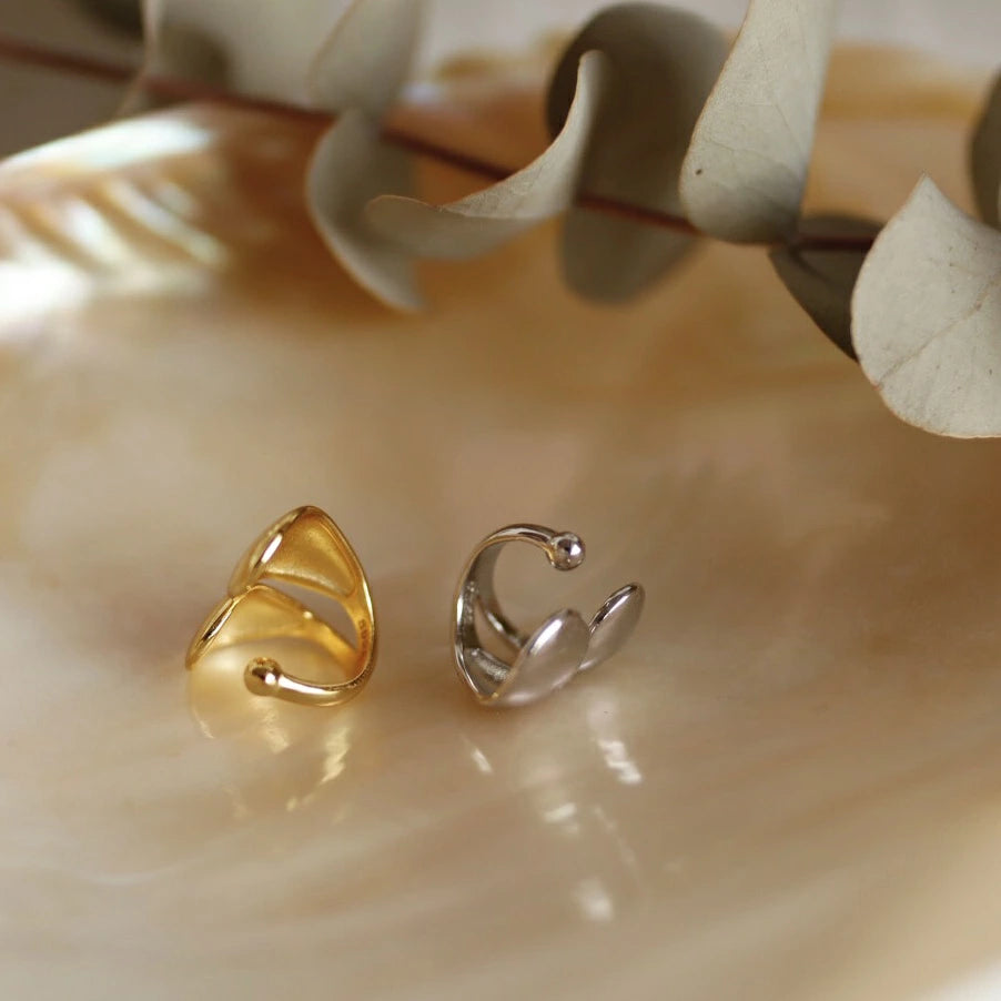 C028 silver925 dual earcuff