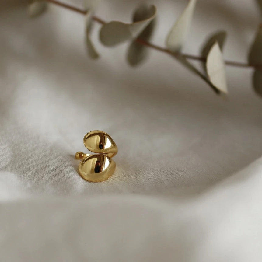 C028 silver925 dual earcuff