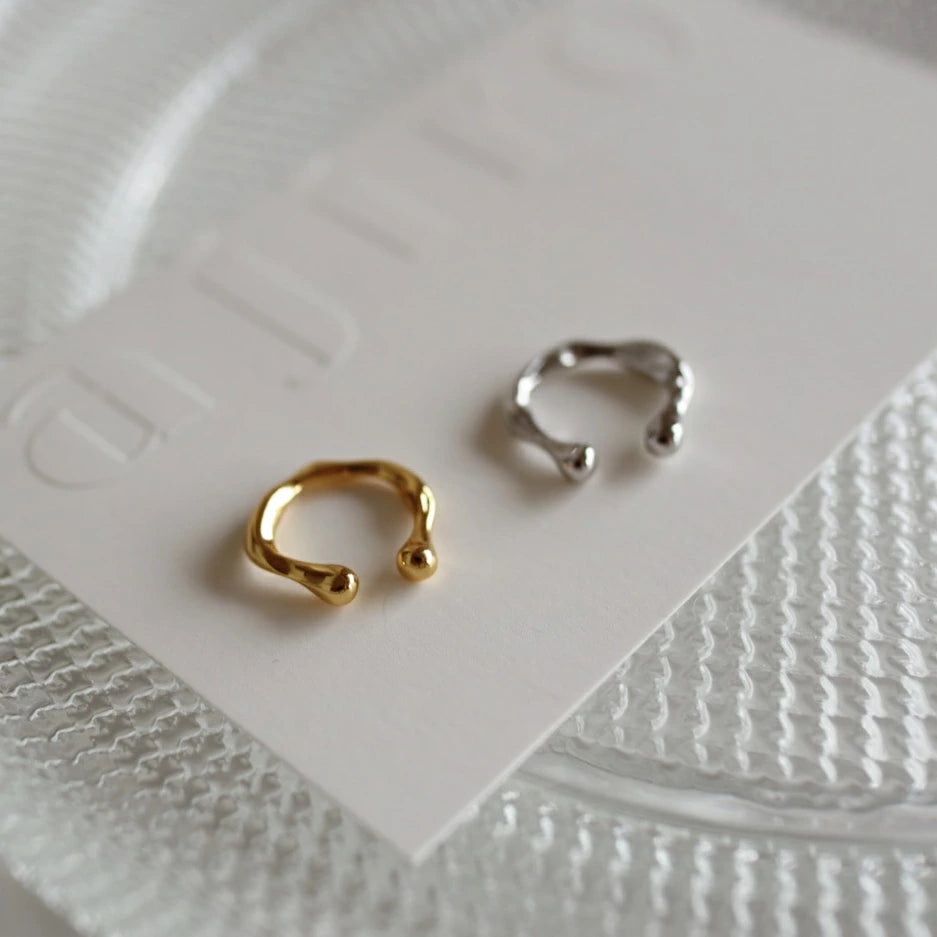 C002 silver925 pinch earcuff