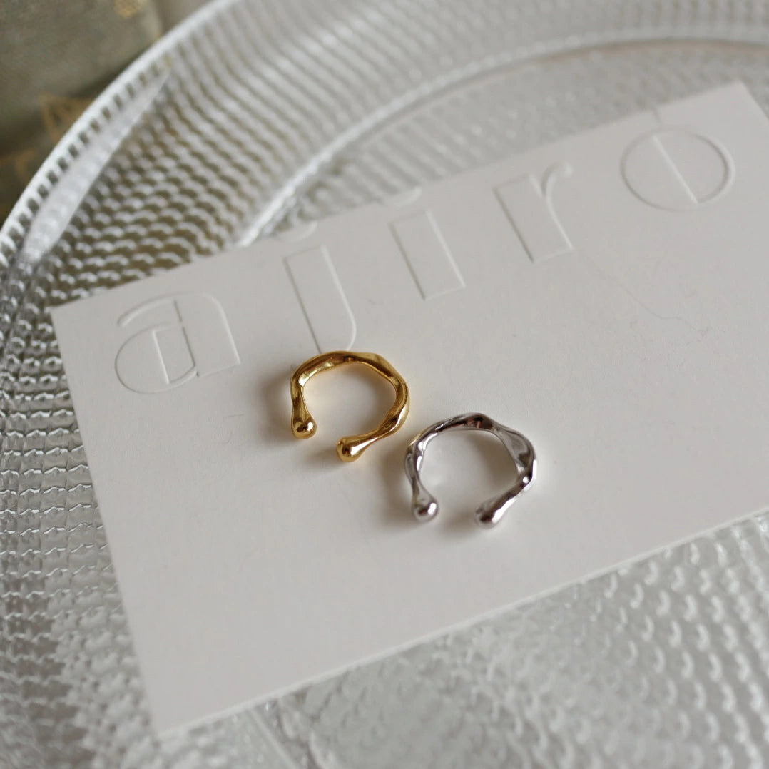 C002 silver925 pinch earcuff