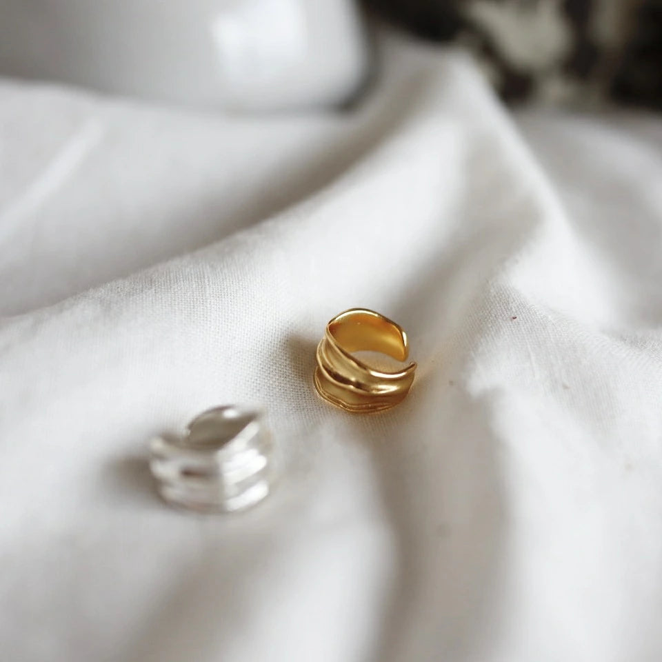 C141 silver925 wide nuance earcuff