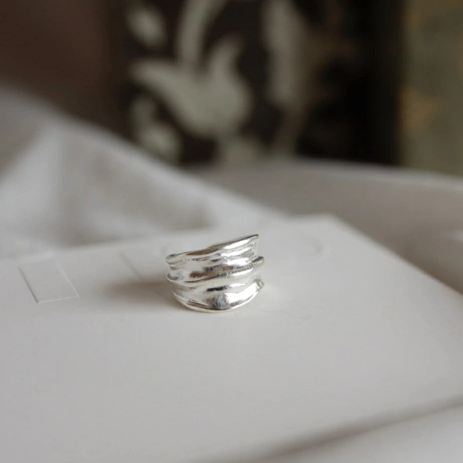 C141 silver925 wide nuance earcuff