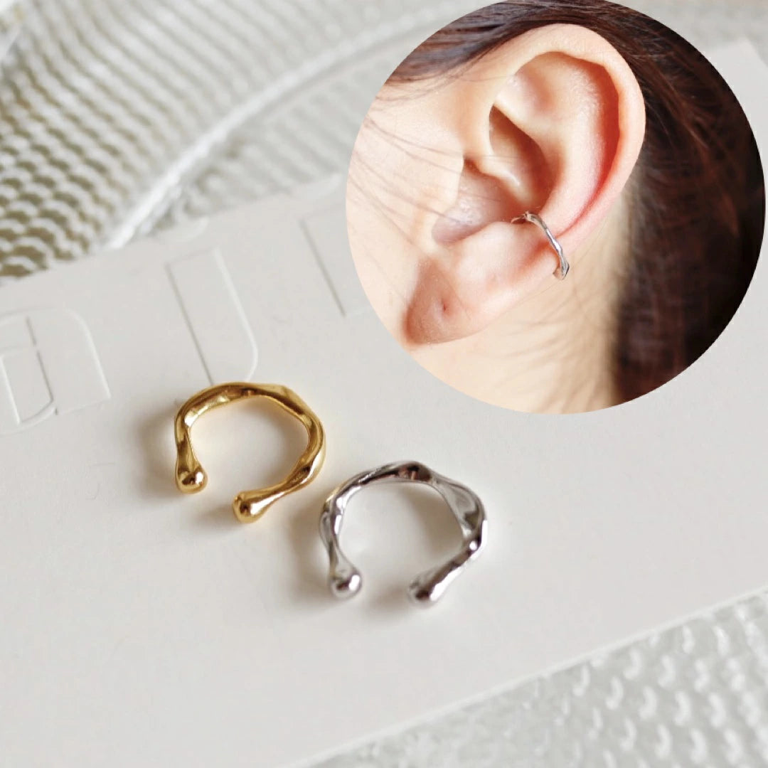 C002 silver925 pinch earcuff