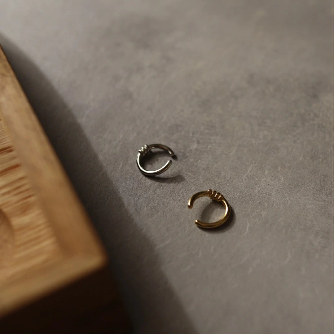 C053 silver925 knot earcuff