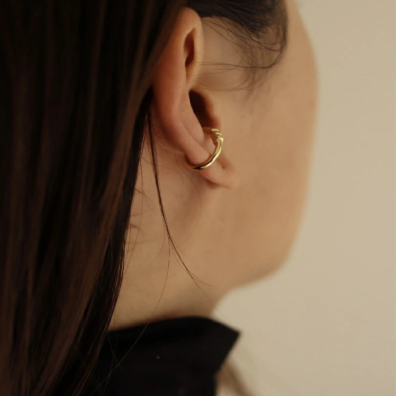 C053 silver925 knot earcuff