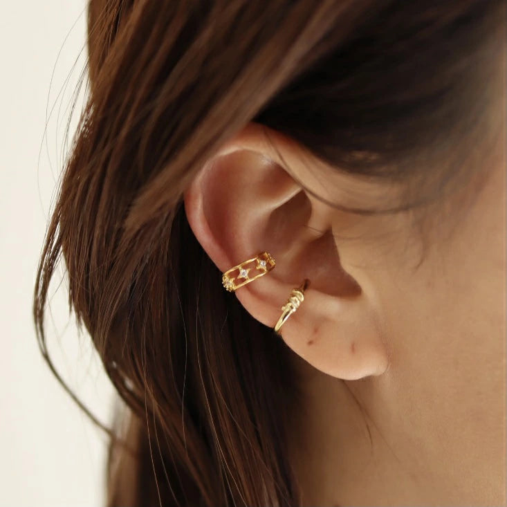 C053 silver925 knot earcuff