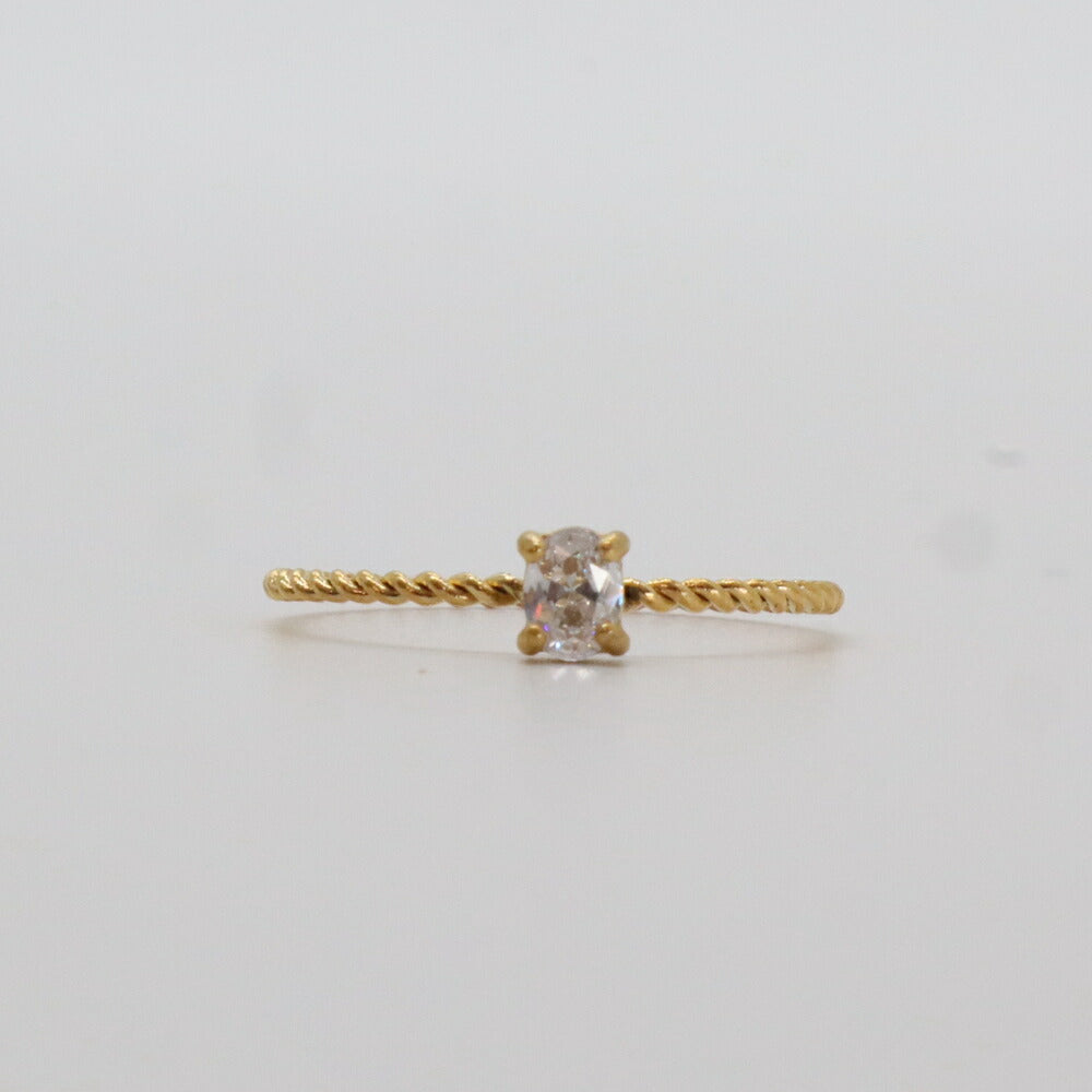 R010 stainless twist delicate ring