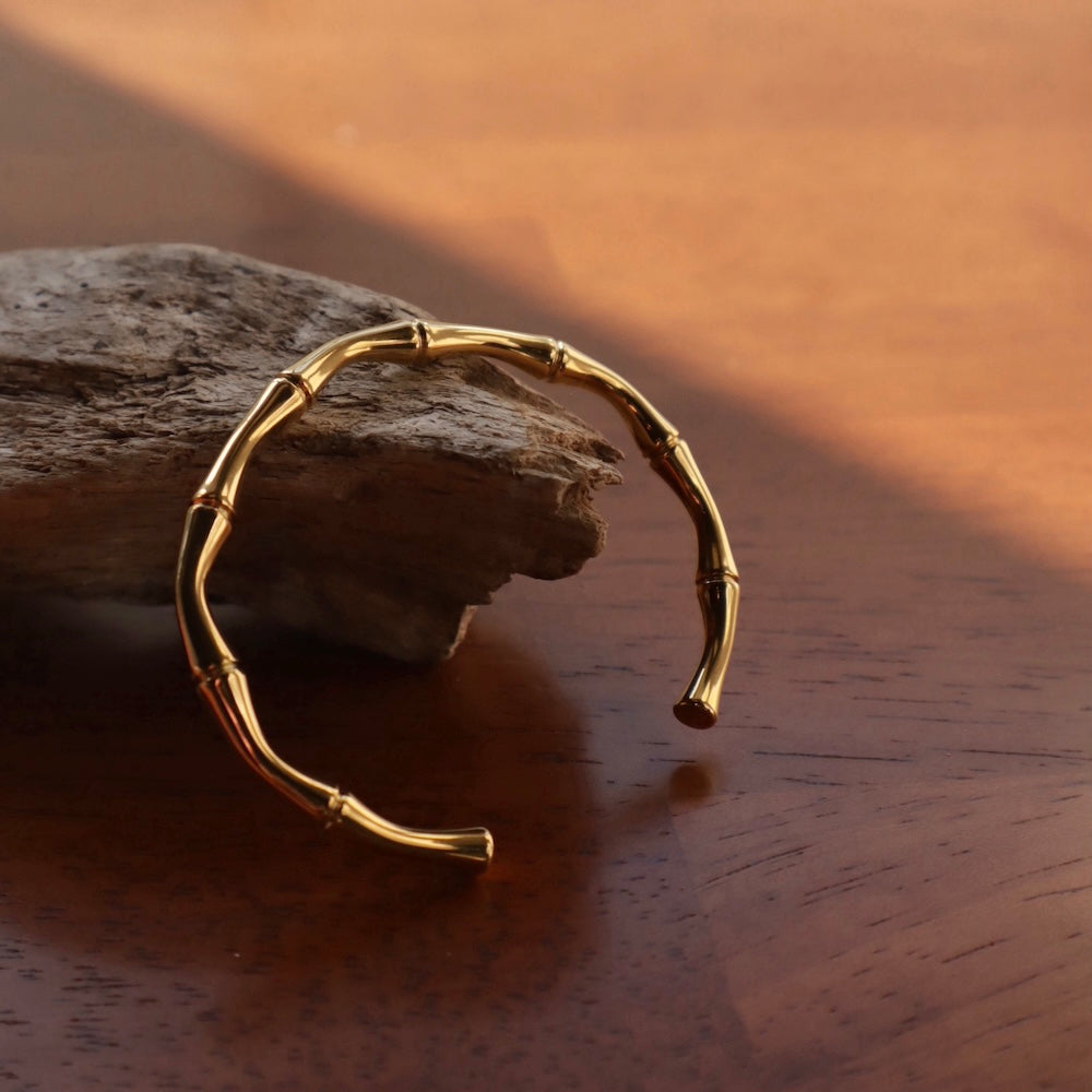 N012 stainless bamboo style bangle