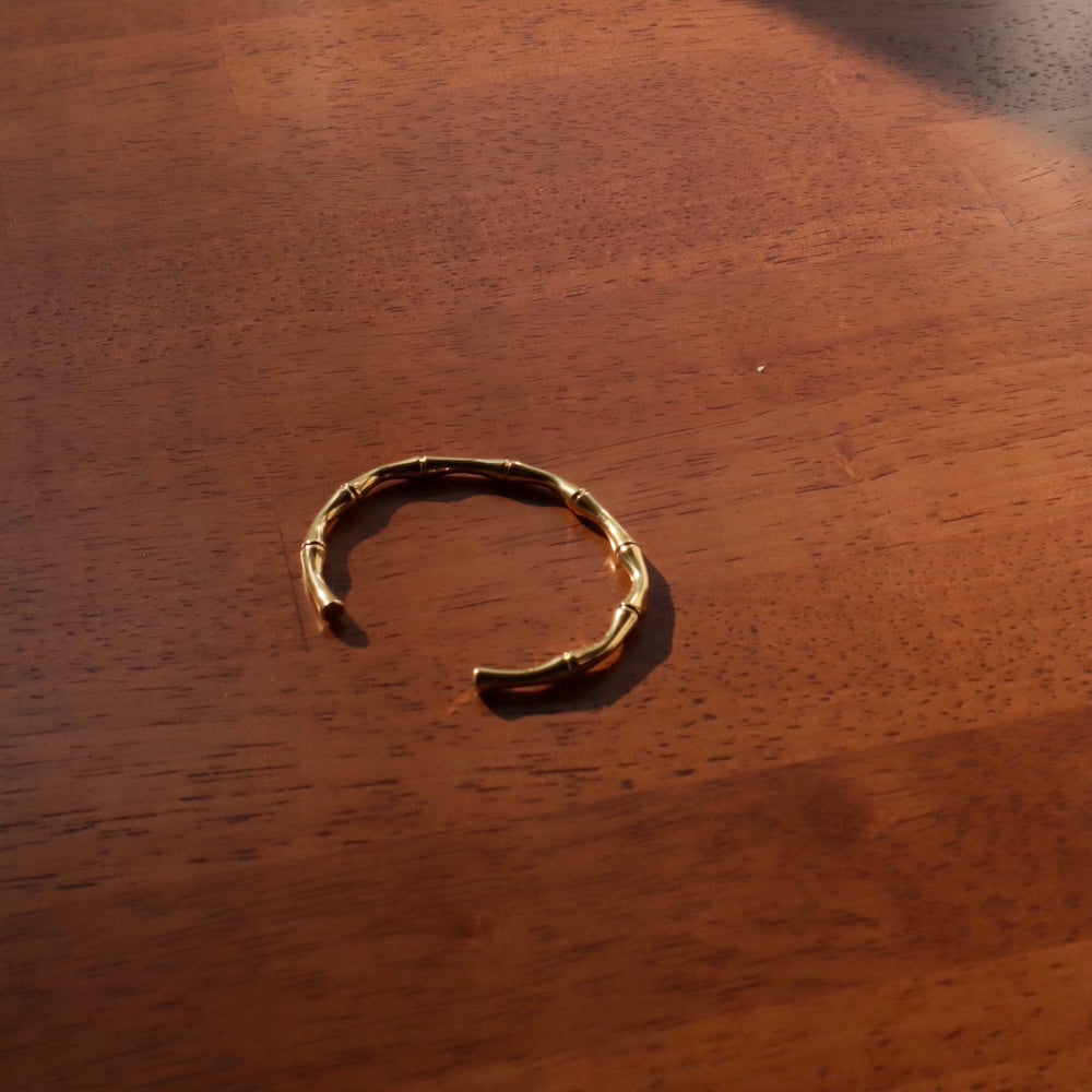 N012 stainless bamboo style bangle