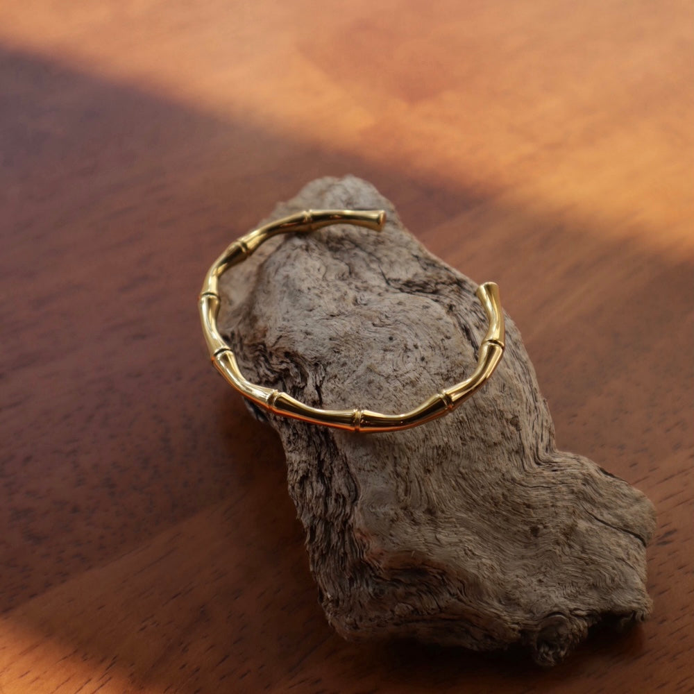 N012 stainless bamboo style bangle