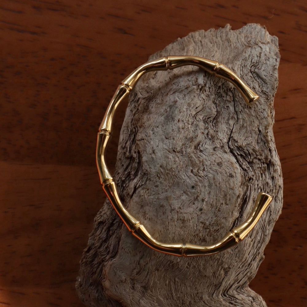 N012 stainless bamboo style bangle