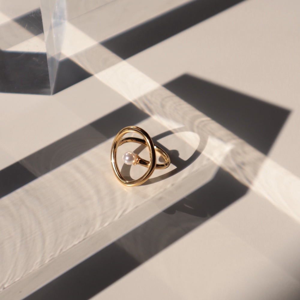 R052 stainless oval perl ring