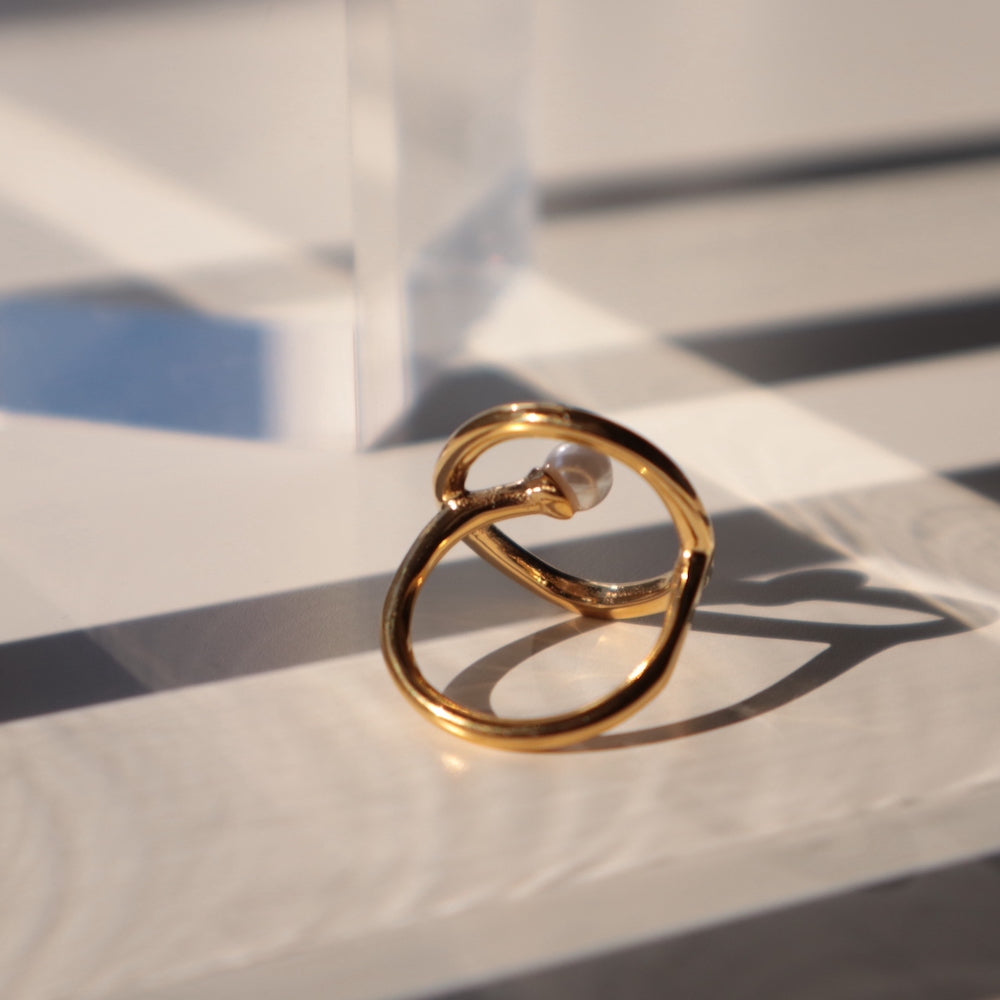 R052 stainless oval perl ring