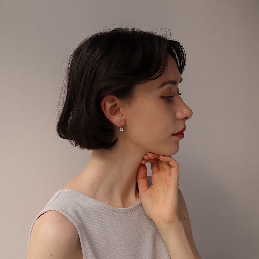 P391 stainless french hook pearl pierce