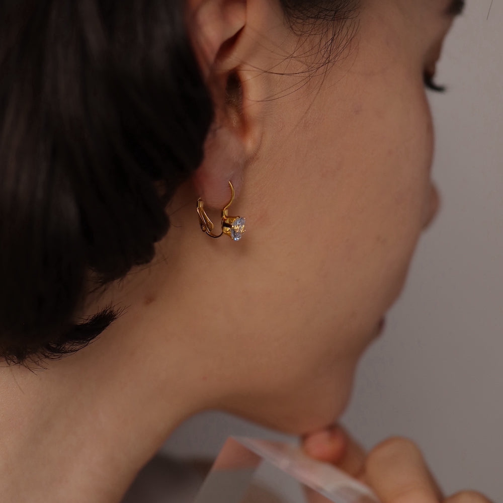 P391 stainless french hook pearl pierce