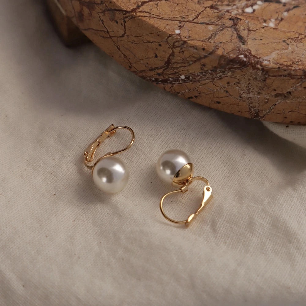 P391 stainless french hook pearl pierce