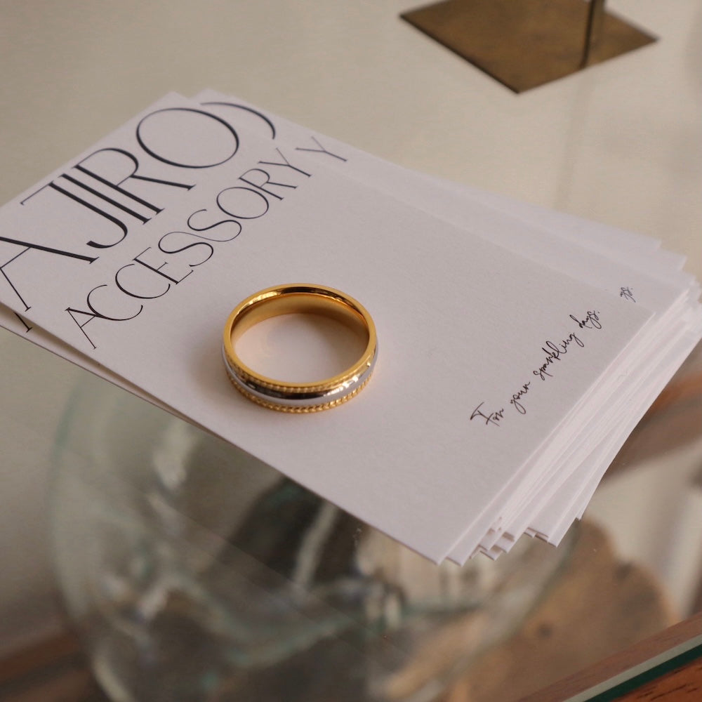 R065 stainless bi-color ring