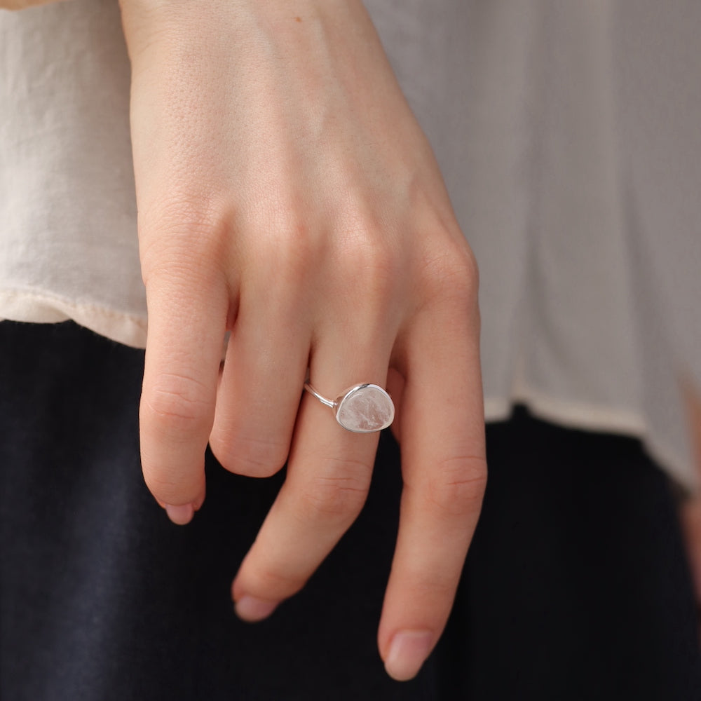 R073 silver925 crystal stone ring