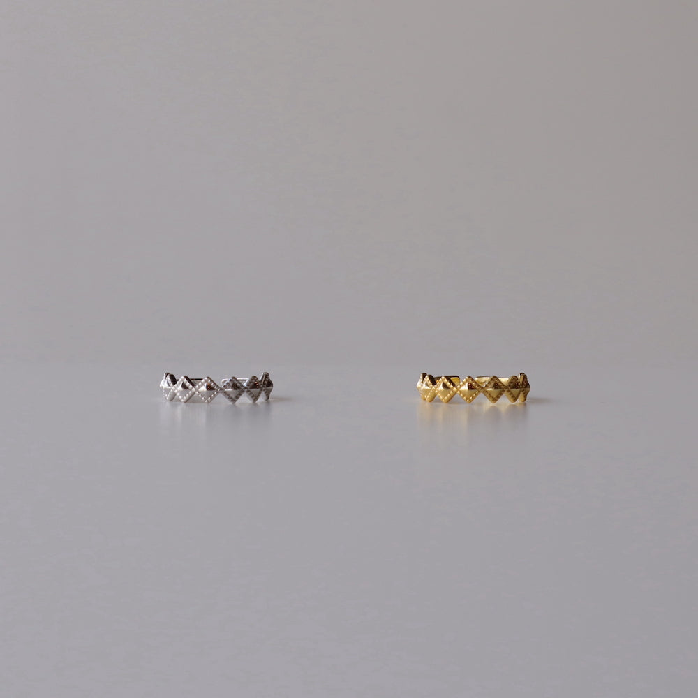 R080 silver925 diamond shaped ring