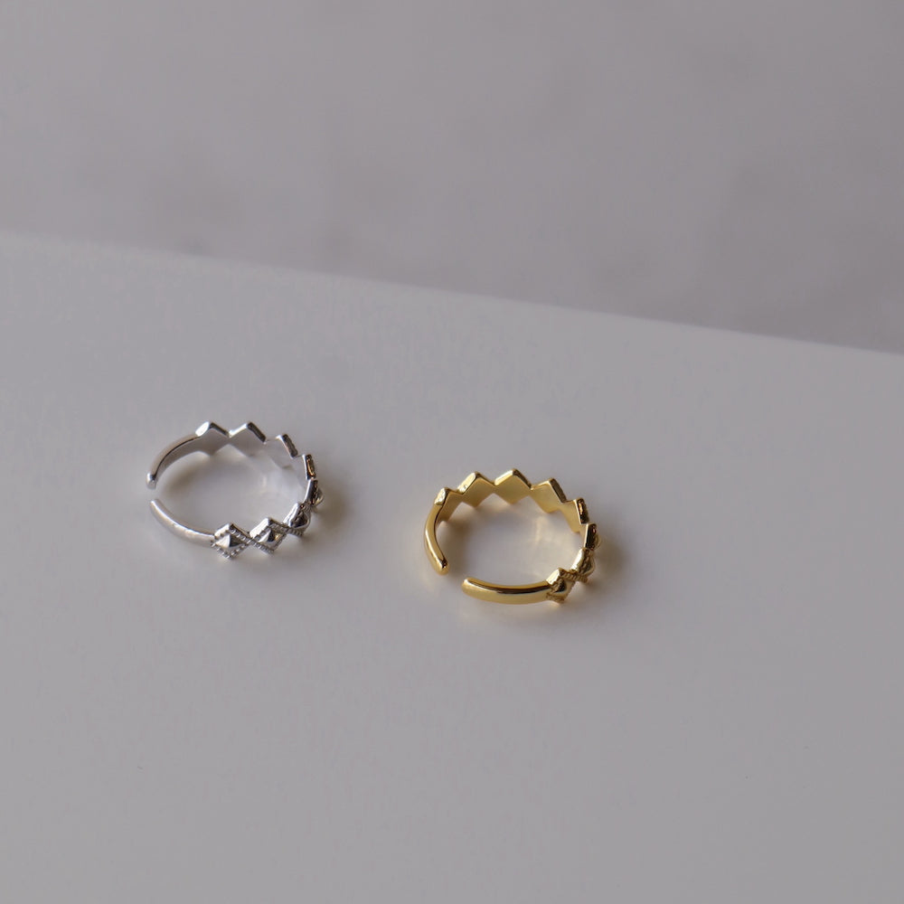 R080 silver925 diamond shaped ring