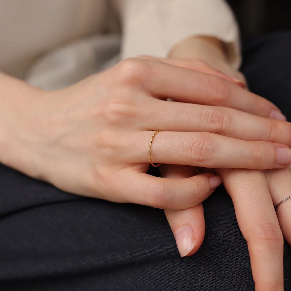 R075 stainless simple delicate ring