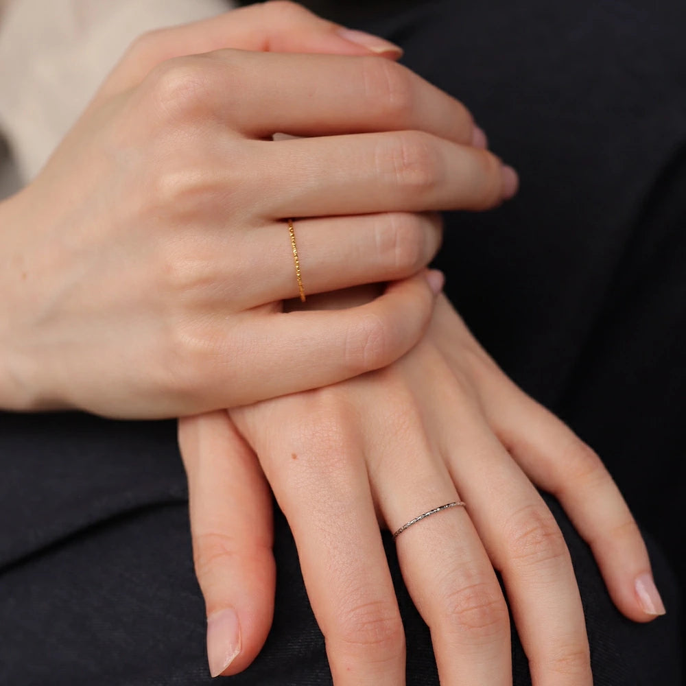 R075 stainless simple delicate ring