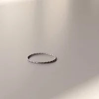 R075 stainless simple delicate ring