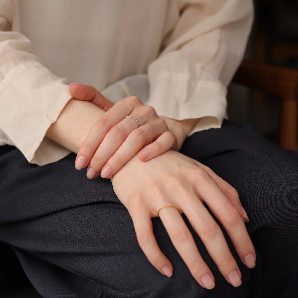 R075 stainless simple delicate ring