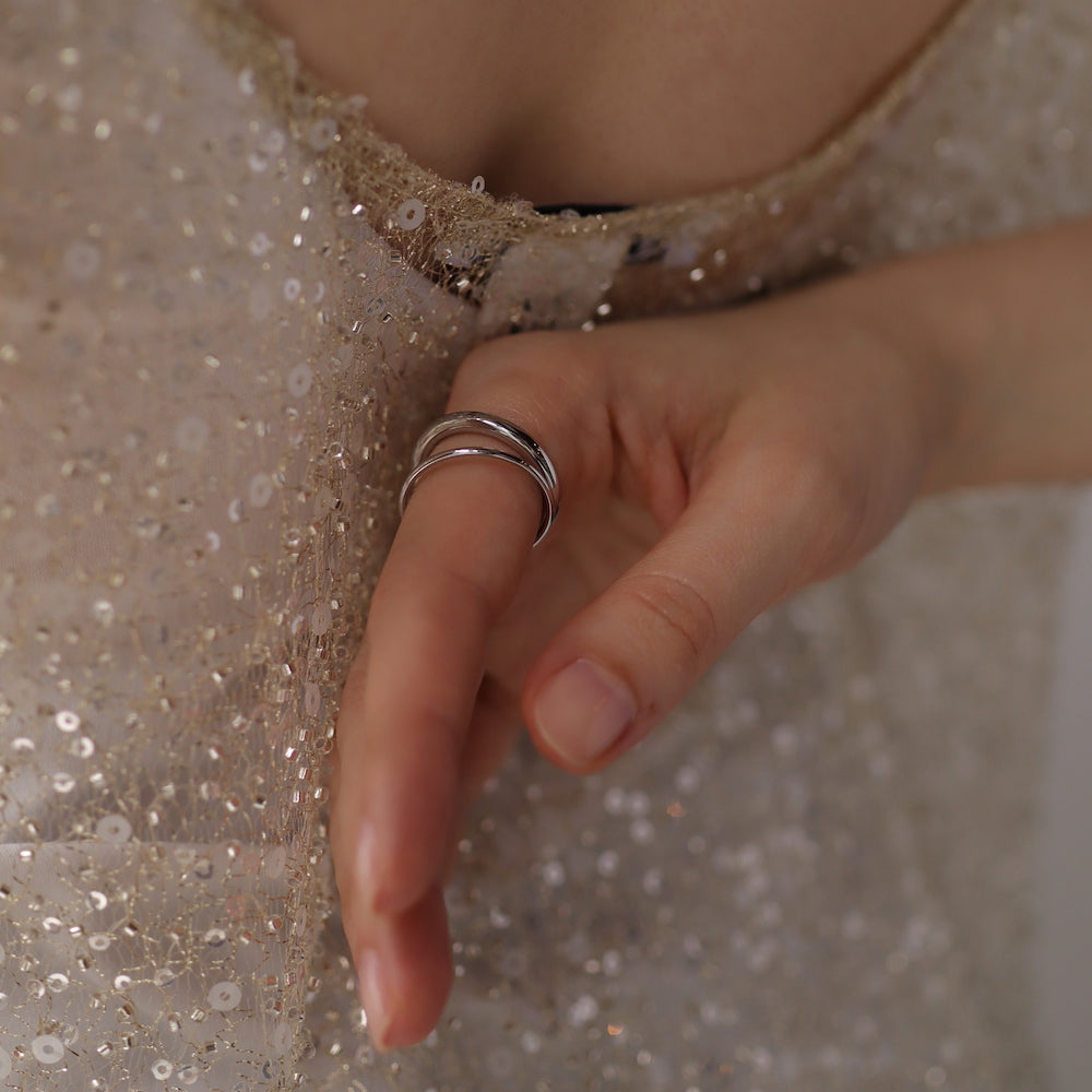 R020 stainless double line ring