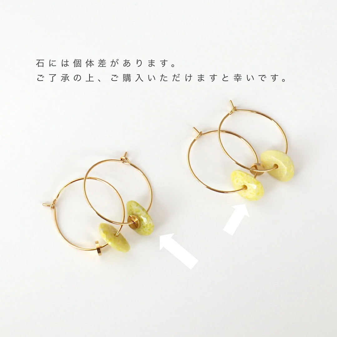 P028 stainless color stone hoop pierce