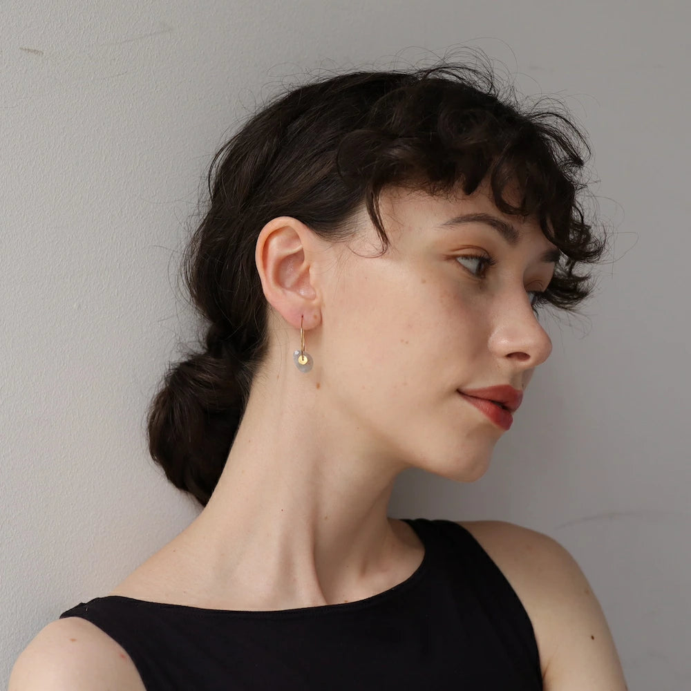 P028 stainless color stone hoop pierce