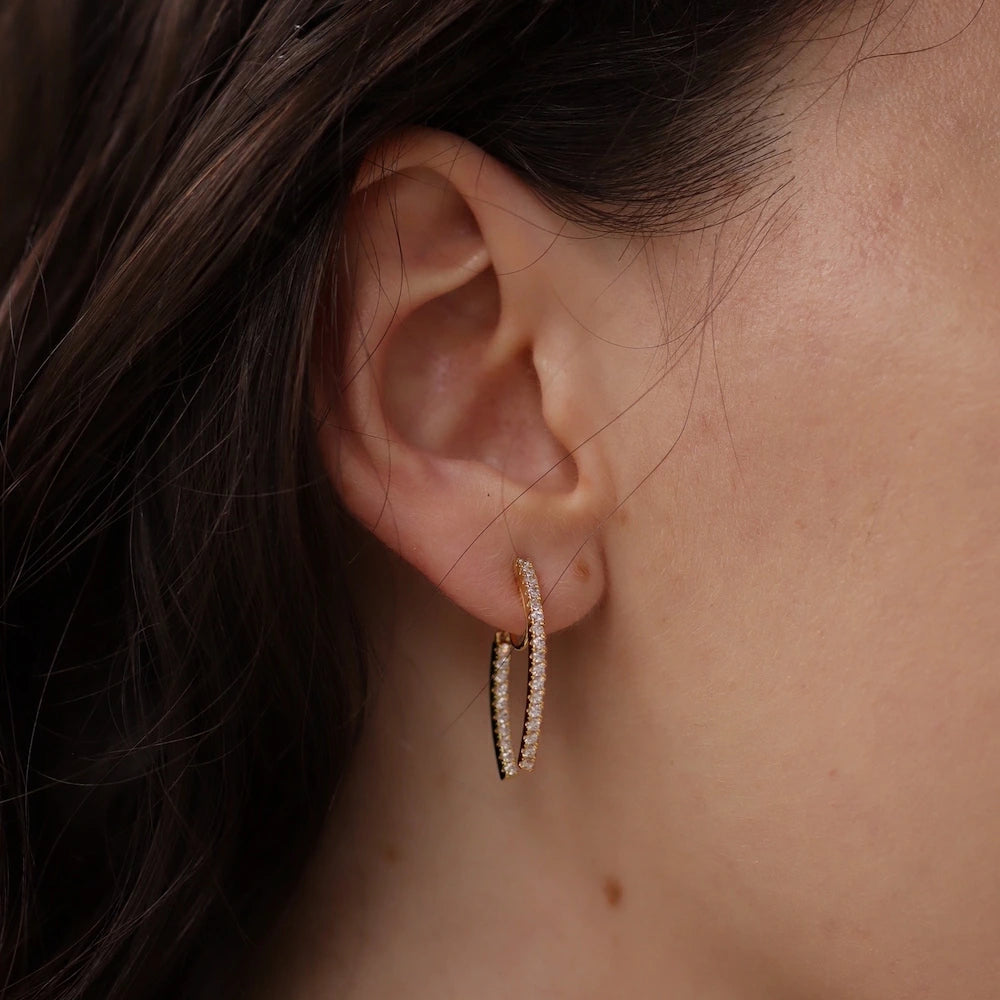 P095 zirconia line earring