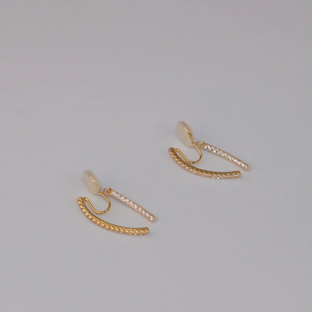 P095 zirconia line earring