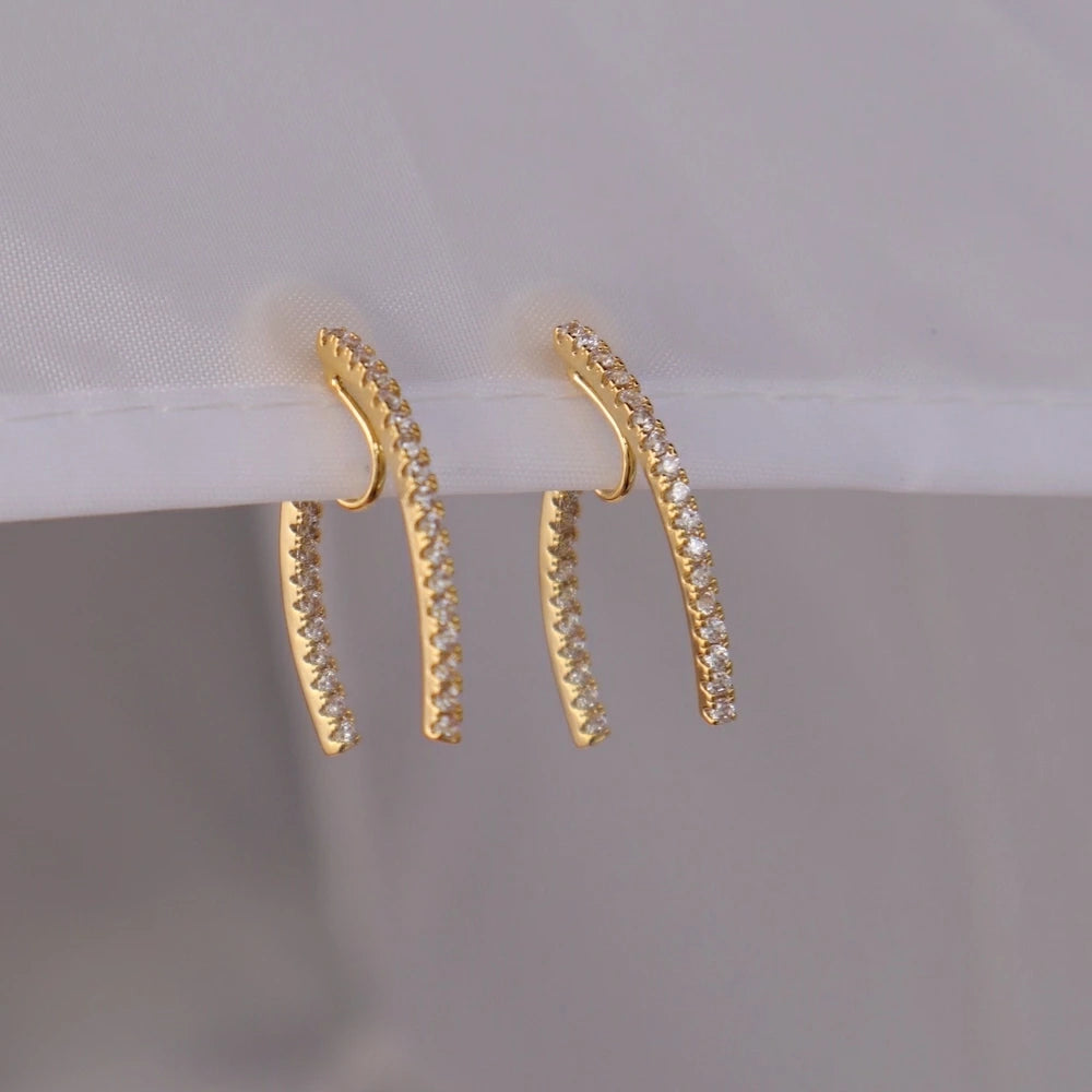P095 zirconia line earring