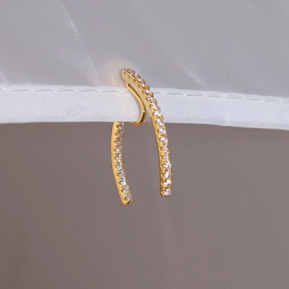 P095 zirconia line earring