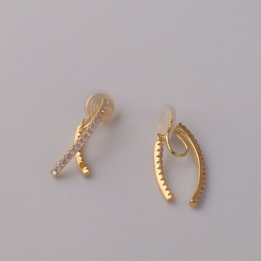 P095 zirconia line earring