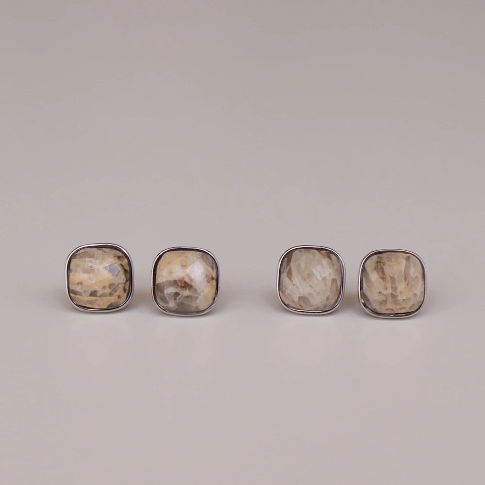 P420 stainless color stone square pierce