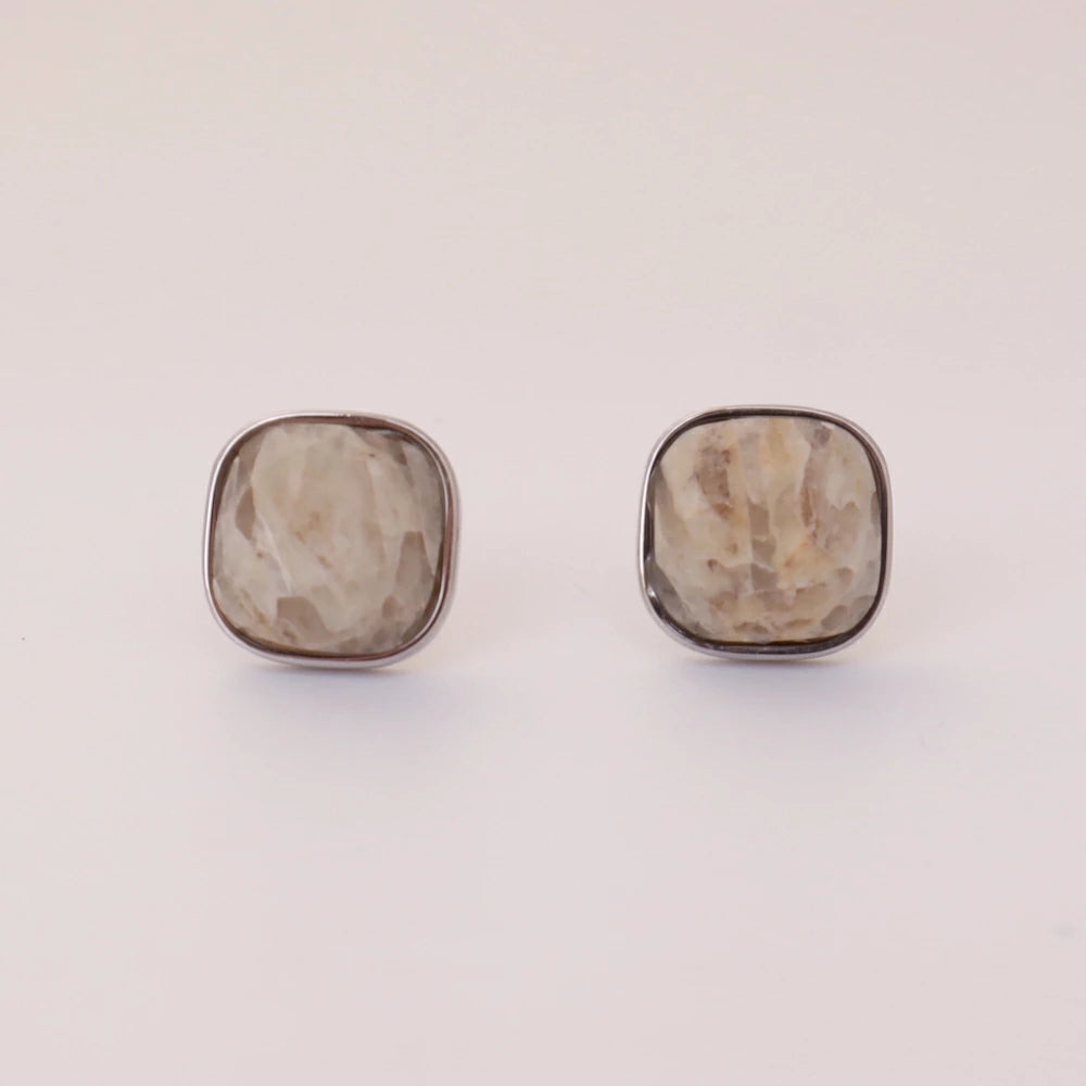 P420 stainless color stone square pierce