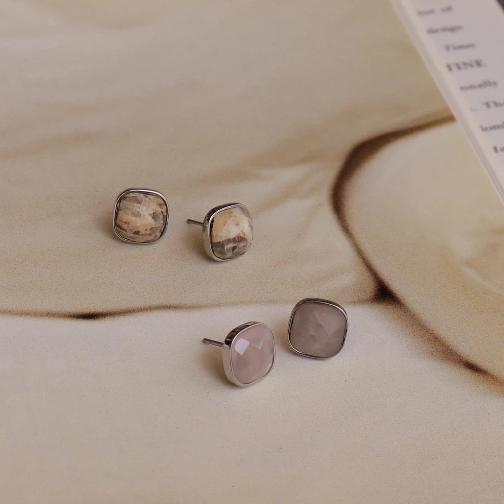 P420 stainless color stone square pierce
