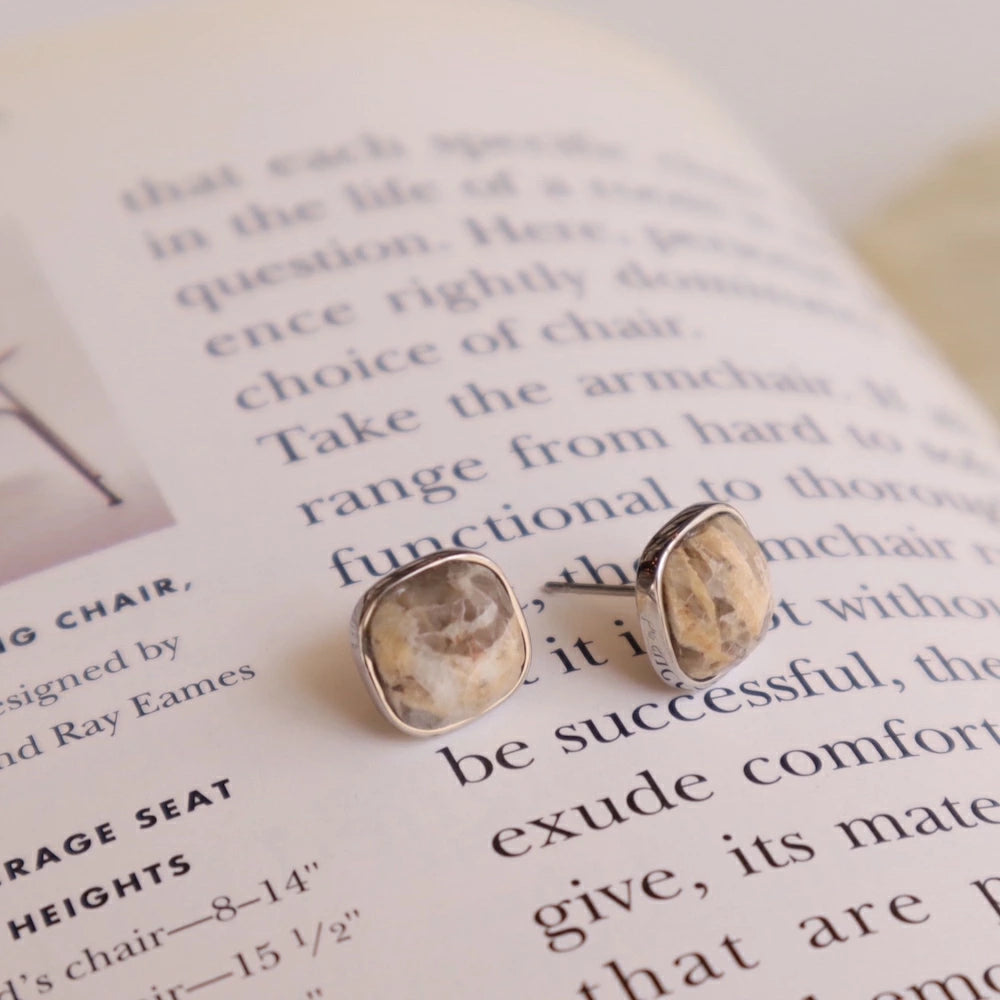 P420 stainless color stone square pierce