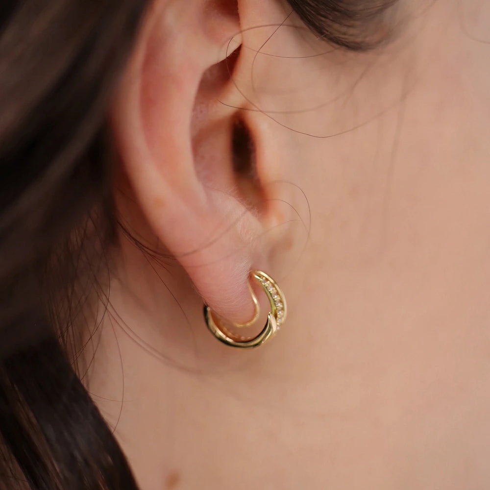 P443 zirconia sand line pierce / earring